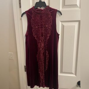 Burgundy cocktail dress